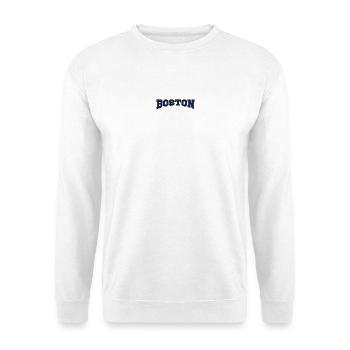 Boston Block Font Logo - Unisex Sweatshirt - white - Front