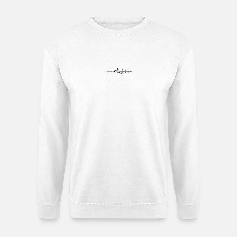 Ski-Herzschlag - Unisex Pullover - Weiß
