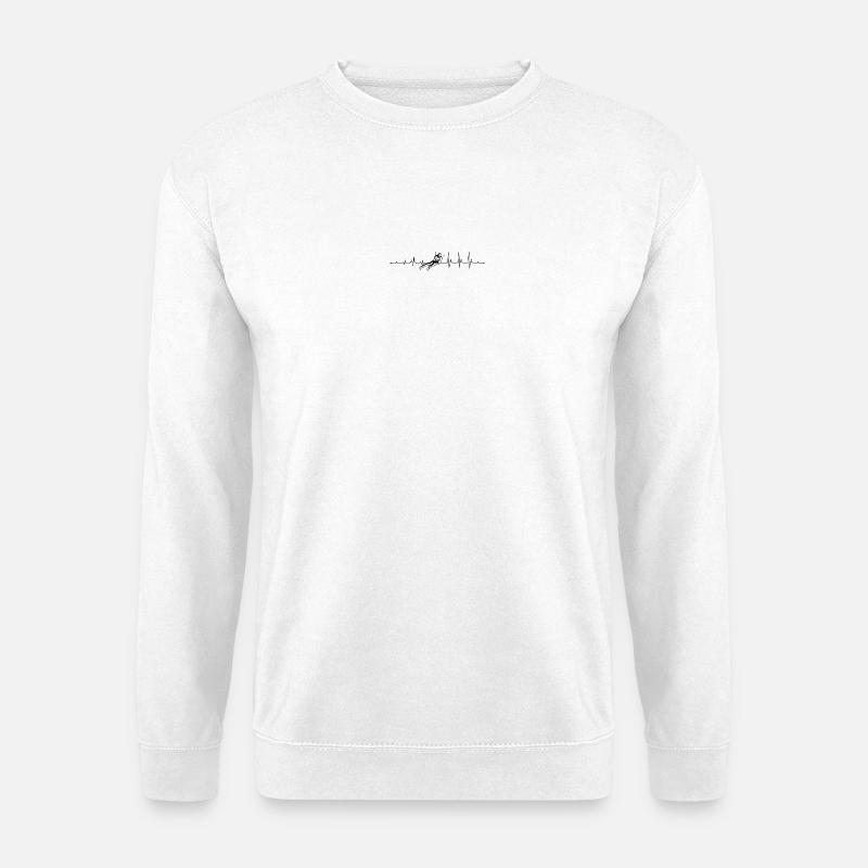 Herzschlag Ski - Unisex Pullover - Weiß