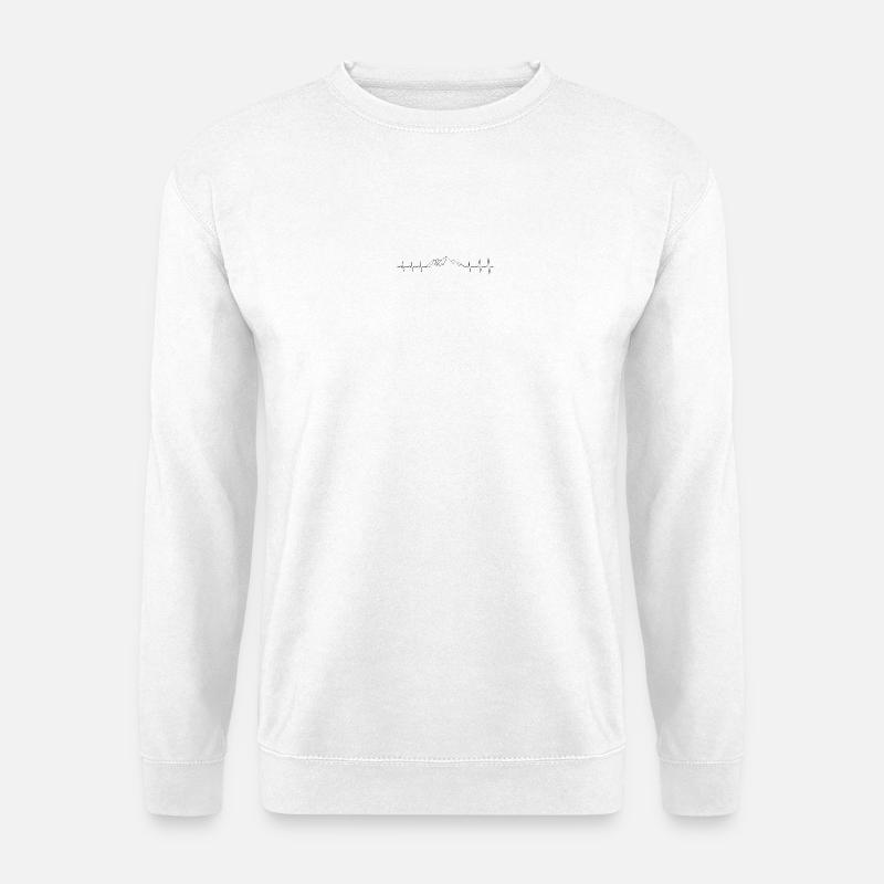 Herzschlag Berg - Unisex Pullover - Weiß