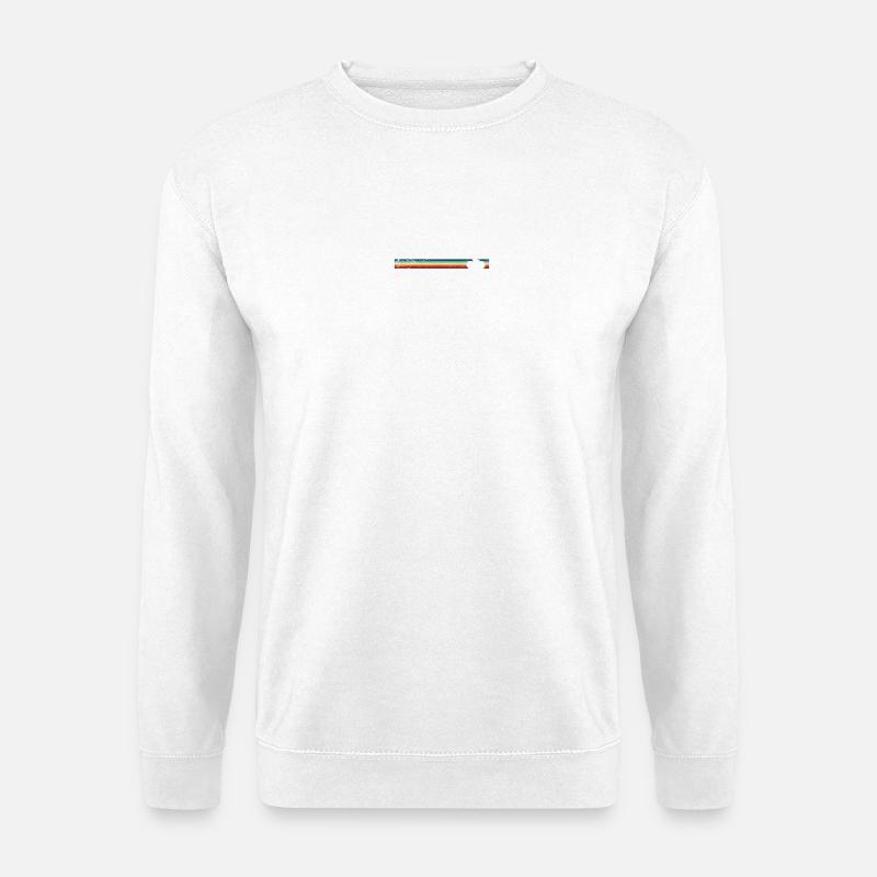 Rainbow Stripe Bicycle Design - Unisex Sweatshirt - white