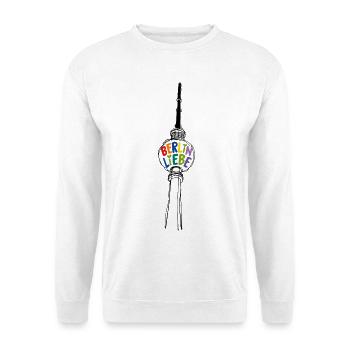 Berlin liebe dir! - Unisex Pullover - Weiß - Vorne - Alina (178cm) & Michal (187cm)