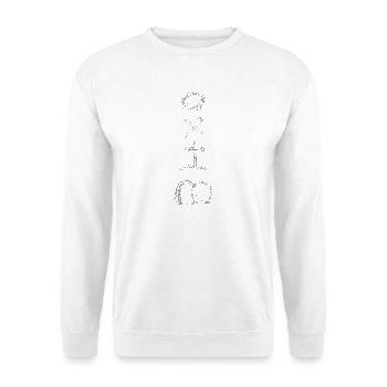 Vom Kreuz zur Auferstehung - Unisex Pullover - Weiß - Vorne - Alina (178cm) & Michal (187cm)