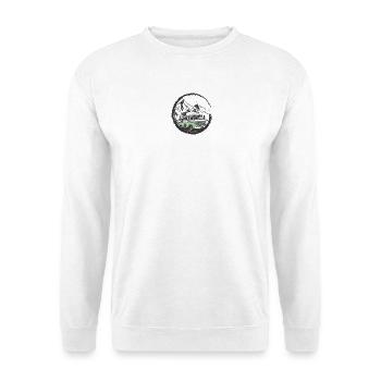 Camping-car rétro dans le cercle de la montagne - Sweat-shirt Unisexe - blanc - Devant