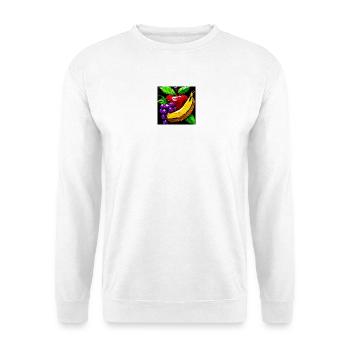 Geometrische Fruchtcollage aus Ductape - Unisex Pullover - Weiß - Vorne