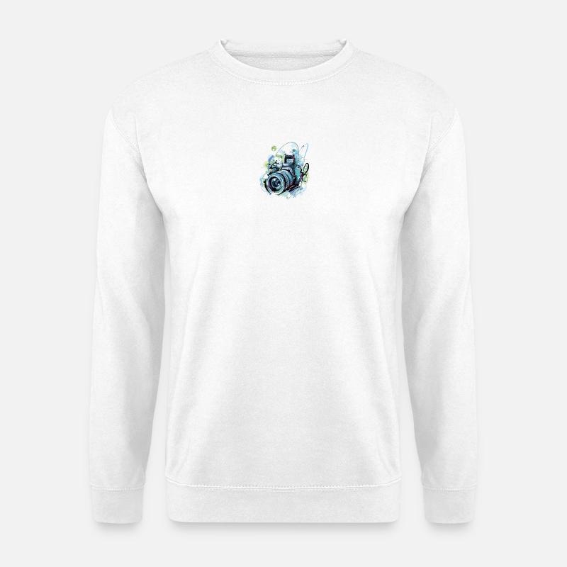 Caméra en éclats urbains - Sweat-shirt Unisexe - blanc