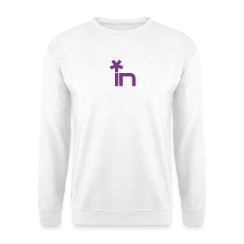 Stern-Icon über In-Logo - Unisex Pullover - Weiß - Vorne
