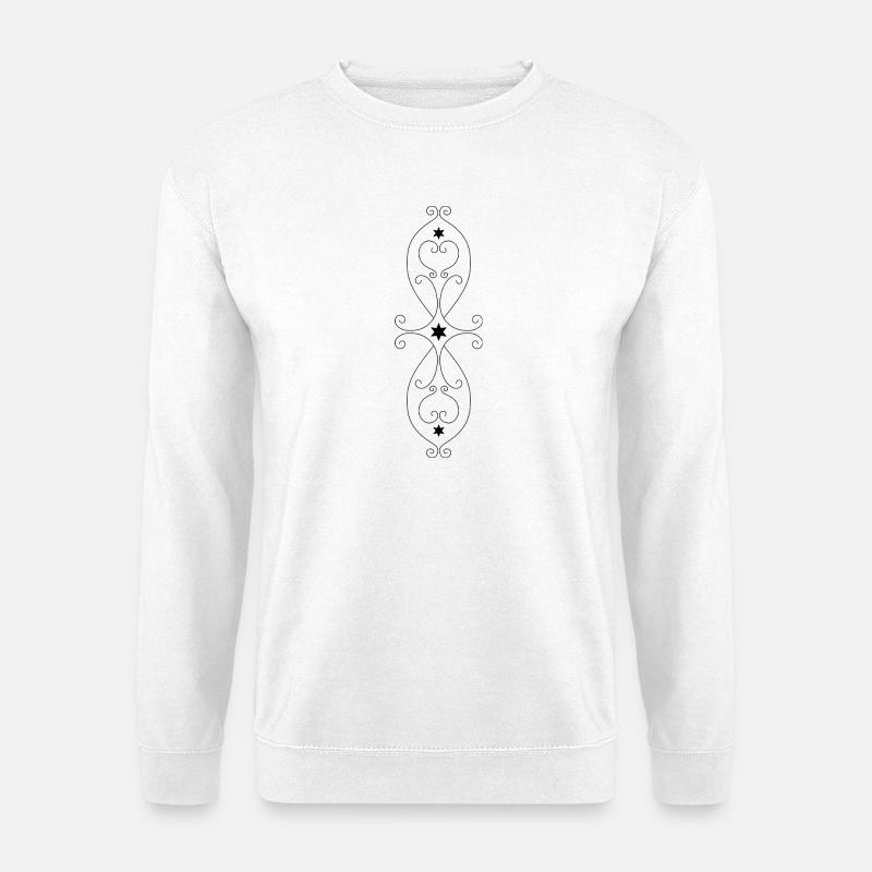 Symmetrisches Sternmuster - Unisex Pullover - Weiß