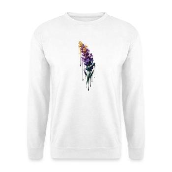 Lavender with dripping color - Unisex Sweatshirt - white - Front