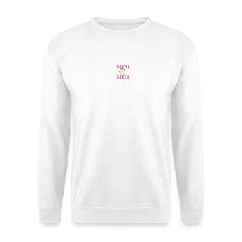 Sommersüße Ente mit Sternensonnenbrille - Unisex Pullover - Weiß - Vorne - Alina (178cm) & Michal (187cm)