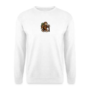 Dschungelpfad Affe Wanderer - Unisex Pullover - Weiß - Vorne