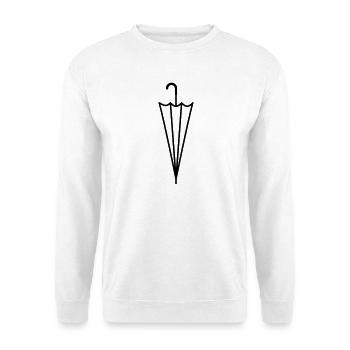 Regenschirm geschlossener Regen Schirm Silhouette - Unisex Pullover - Weiß - Vorne