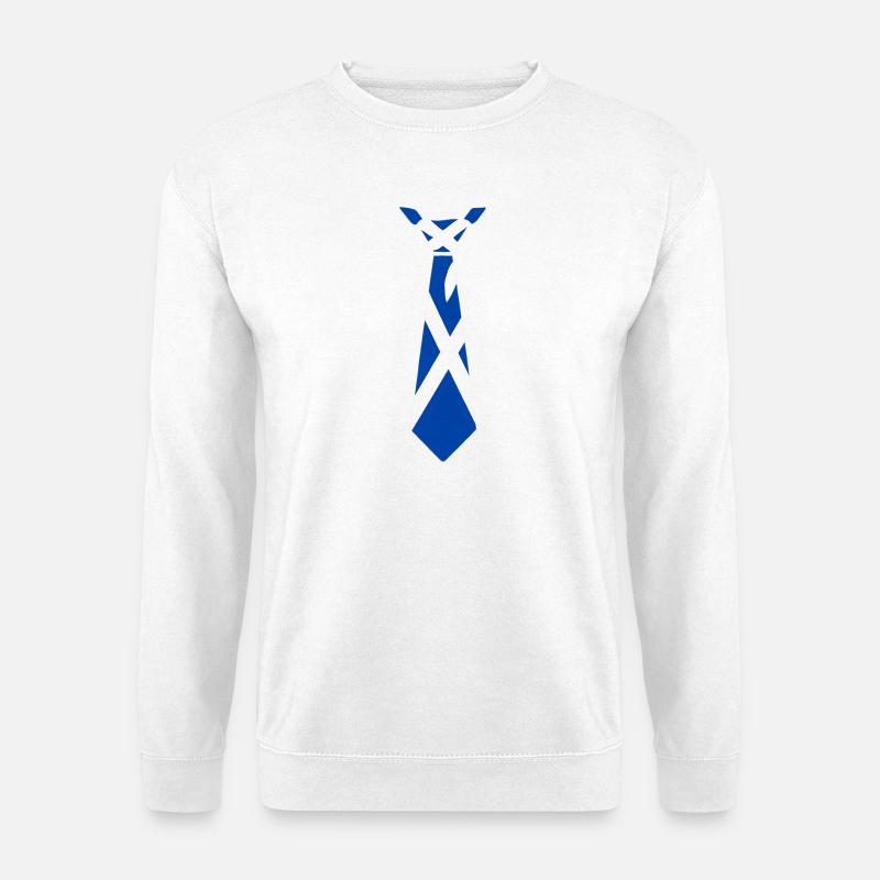 Cravate écossaise – Conception du drapeau - Sweat-shirt Unisexe - blanc