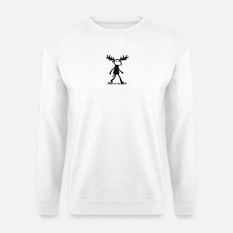 Mosses silhouette in the forest - Unisex Sweatshirt - white
