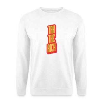 Tax The Rich - Unisex Pullover - Weiß - Vorne - Alina (178cm) & Michal (187cm)