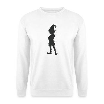 elfe_silhouette- - Unisex Pullover - Weiß - Vorne - Alina (178cm) & Michal (187cm)
