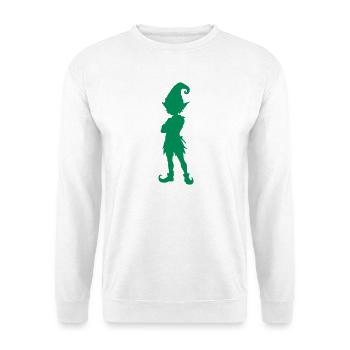 elfe_silhouette - Unisex Pullover - Weiß - Vorne - Alina (178cm) & Michal (187cm)