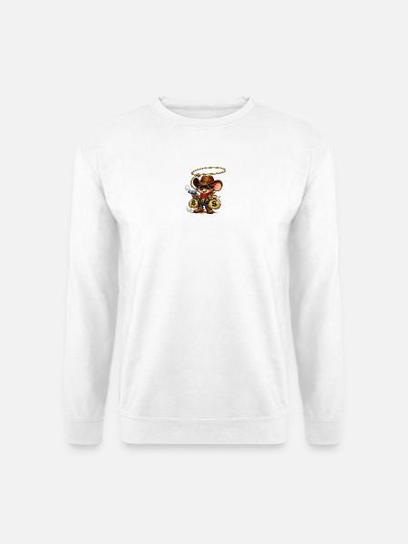 Cowboy-Maus-Beute-Greifer - Unisex Pullover - Weiß