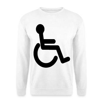 Grundlegendes Rollstuhlsymbol # - Unisex Pullover - Weiß - Vorne
