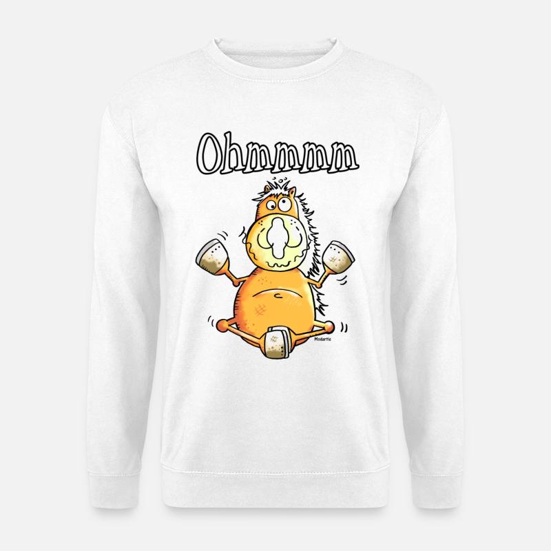 Ohmmmm Pferd - Pferde - Unisex Pullover - Weiß