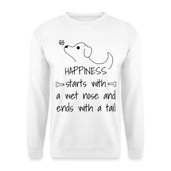 T-shirt pour les amoureux des chiens - Sweat-shirt Unisexe - blanc - Devant