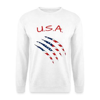 USA claw cuts America - Unisex Pullover - Weiß - Vorne