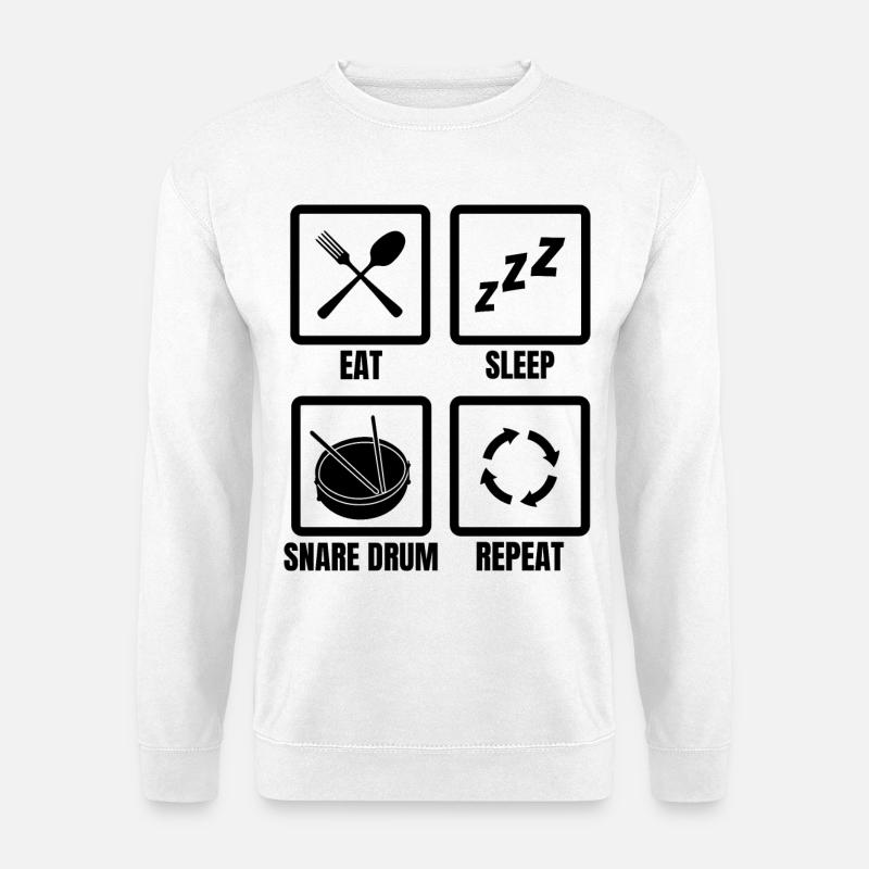Trommelspieler Routine - Unisex Pullover - Weiß