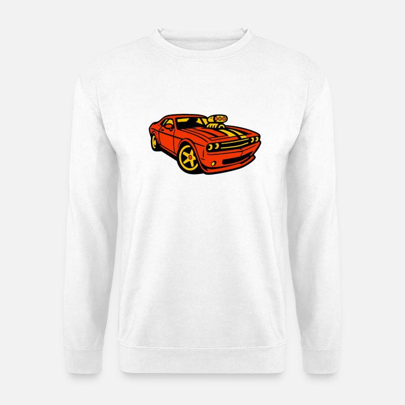 Muscle Car - Unisex Pullover - Weiß
