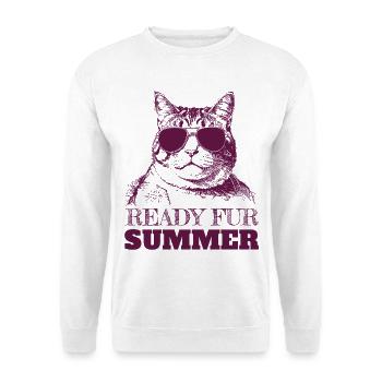 Chonky Cat ready for summer - Unisex Sweatshirt - white - Front