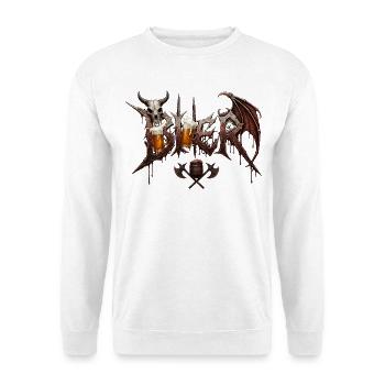 Drinking beer - Unisex Sweatshirt - white - Front