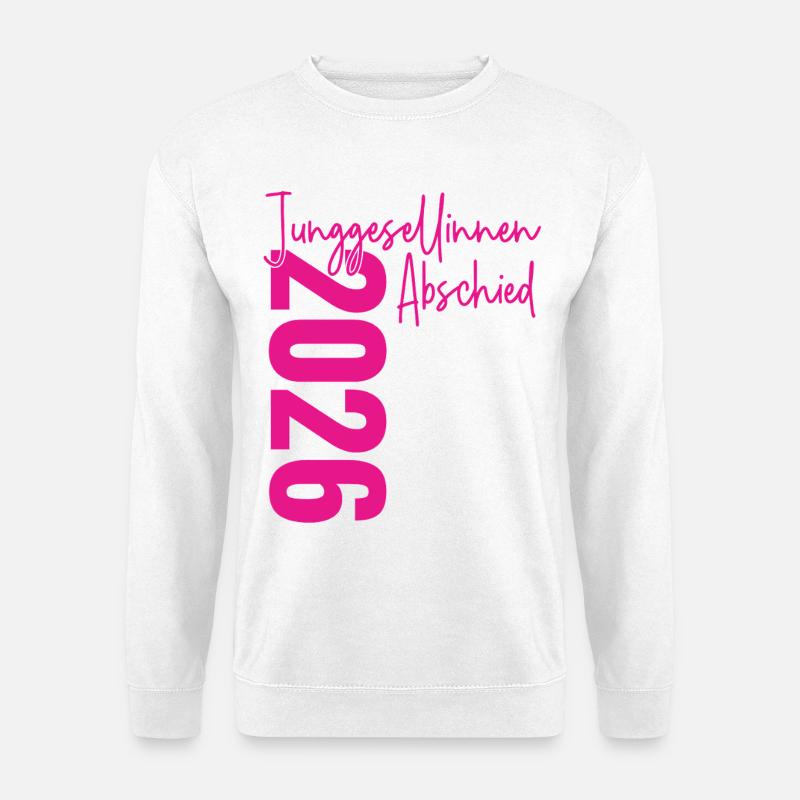 Junggesellinnenabschied 2026 Jga Unterschriften - Unisex Pullover - Weiß
