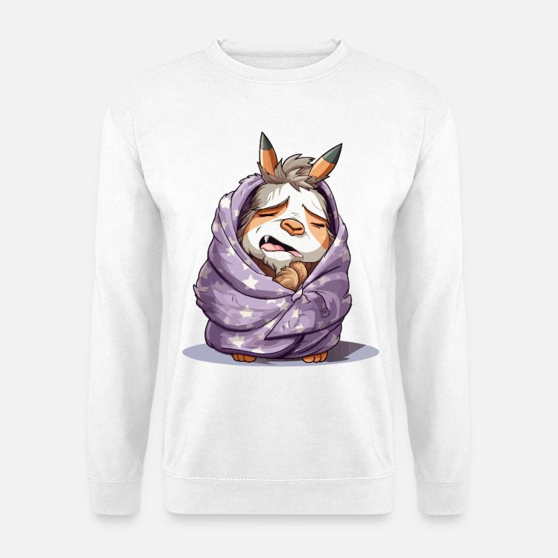 Star Bed Sleeping Buddy - Unisex Sweatshirt - white