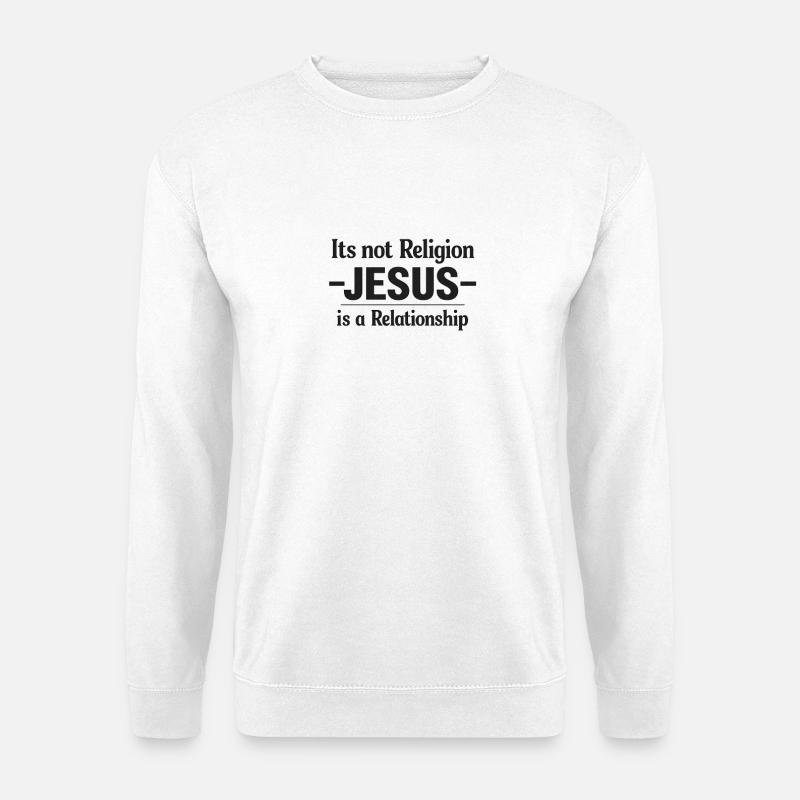 Jesus ist Beziehung - Unisex Pullover - Weiß