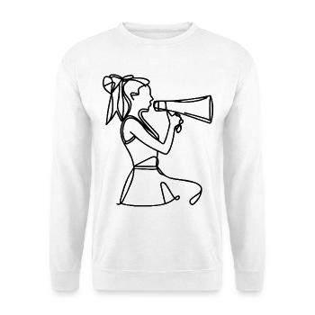 Cheerleader Drawing - Unisex Sweatshirt - white - Front