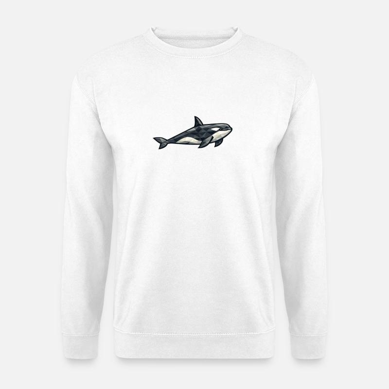 Aarluk - Low poly - Orca - Sweat-shirt Unisexe - blanc