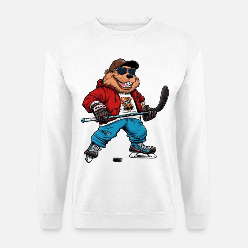 Biber Eishockey - Unisex Pullover - Weiß