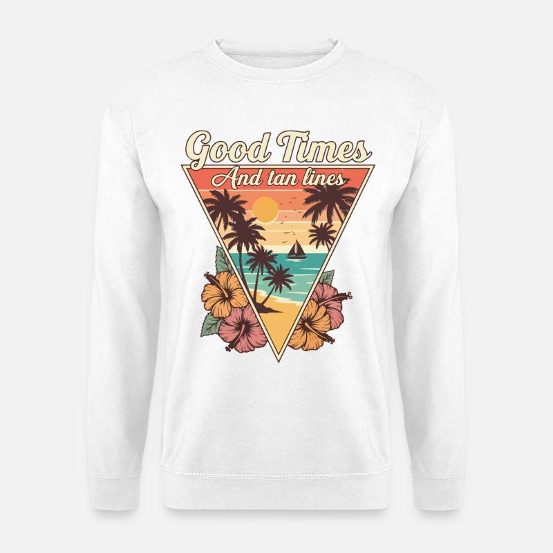 Gute Zeiten, Sonnenstrahlen - Unisex Pullover - Weiß