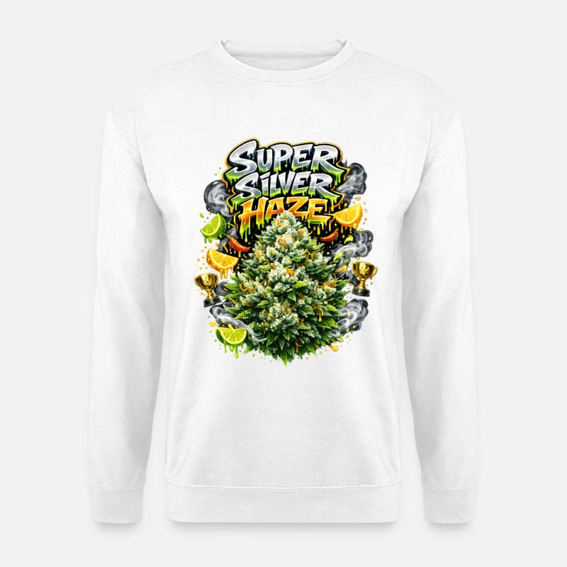 Super Silver Haze Graffiti-Druck - Unisex Pullover - Weiß