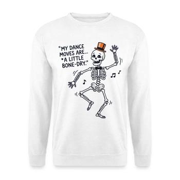 Skeleton Dance Top Hat - Unisex Sweatshirt - white - Front