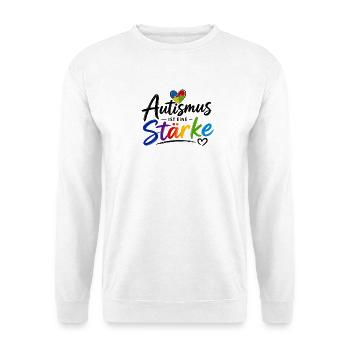 Autismus ist eine Stärke  - Unisex Pullover - Weiß - Vorne