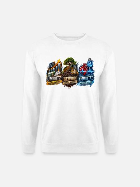 Umsatz Gewinn Liquidität Trio - Unisex Pullover - Weiß