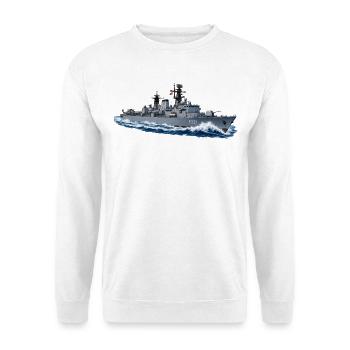 Regele Ferdinand F221 in schneller Fahrt – persona - Unisex Pullover - Weiß - Vorne - Alina (178cm) & Michal (187cm)