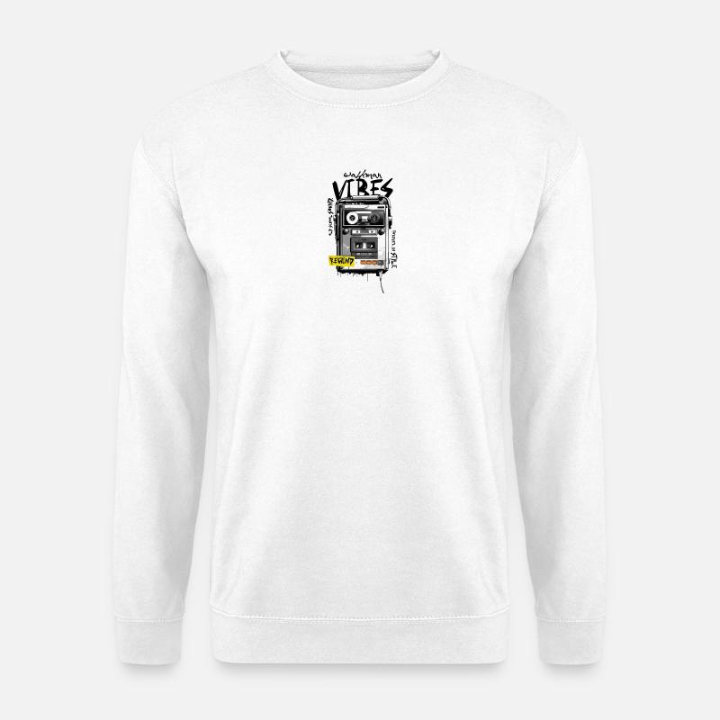 Retro Cassette Graffiti Device - Unisex Sweatshirt - white