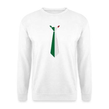 Italy Tie – Flag Design - Unisex Sweatshirt - white - Front