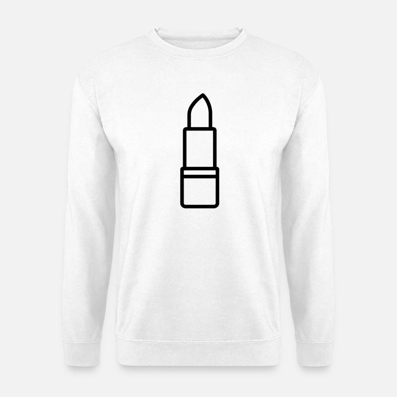 rouge à lèvres - Sweat-shirt Unisexe - blanc