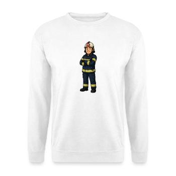 Fire Brigade Cartoon Hero Look - Unisex Sweatshirt - white - Front