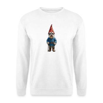 Magie du Schnauzer des Gnomes de jardin - Sweat-shirt Unisexe - blanc - Devant