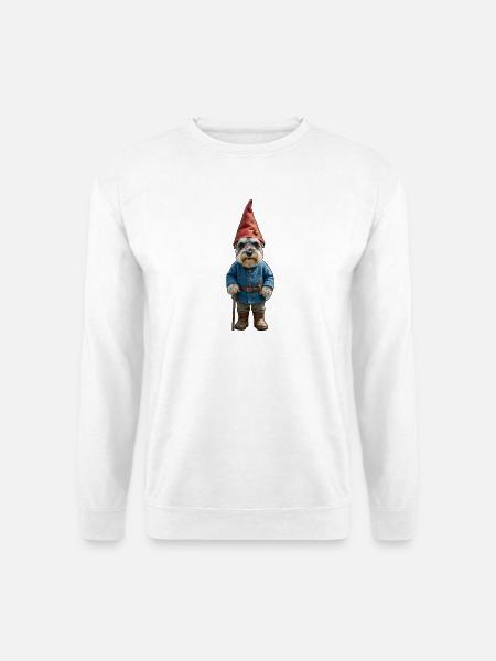 Garden Gnome Schnauzer Magic - Unisex Sweatshirt - white