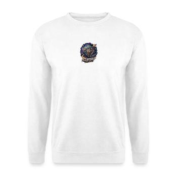 Kosmischer Roboter-Abenteurer - Unisex Pullover - Weiß - Vorne