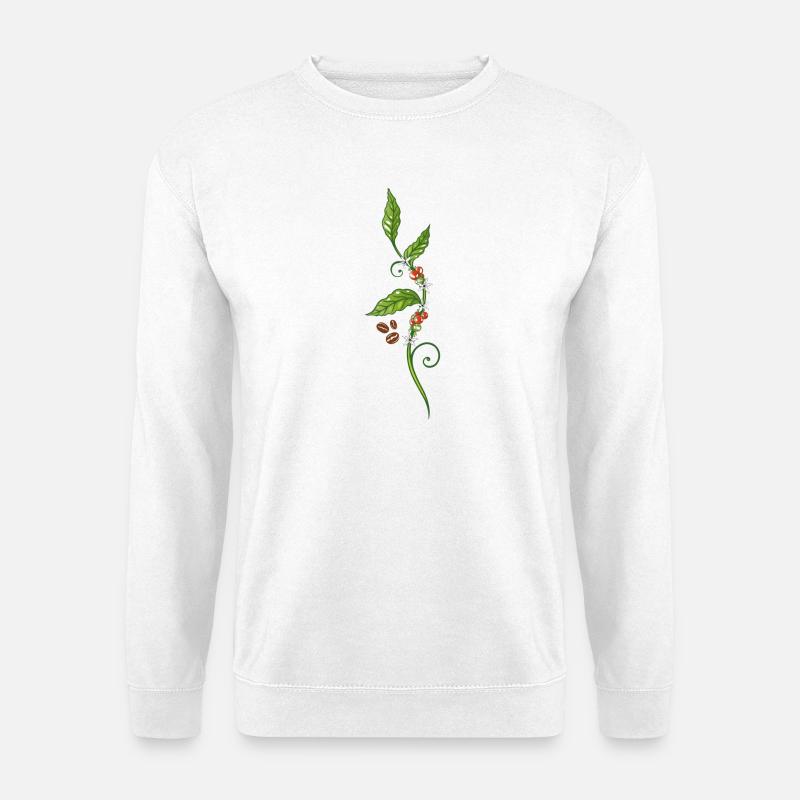 Kaffee Kaffeepflanze Kaffeebohnen - Unisex Pullover - Weiß